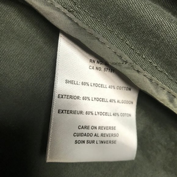 NWT Levi's Army Green Zip-Up Military Jacket Small - Picture 11 of 15
